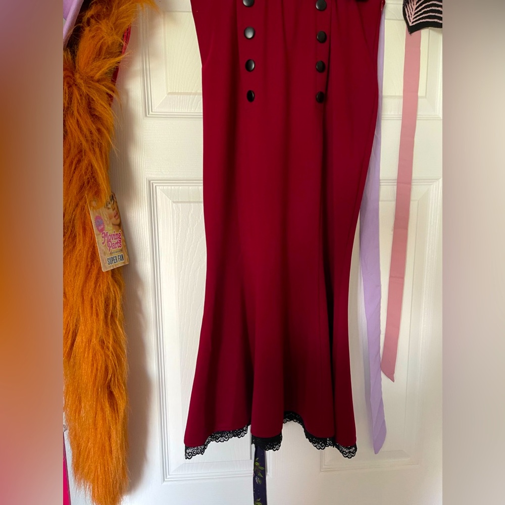 BURGUNDY STEAMPUNK MERMAID SKIRT